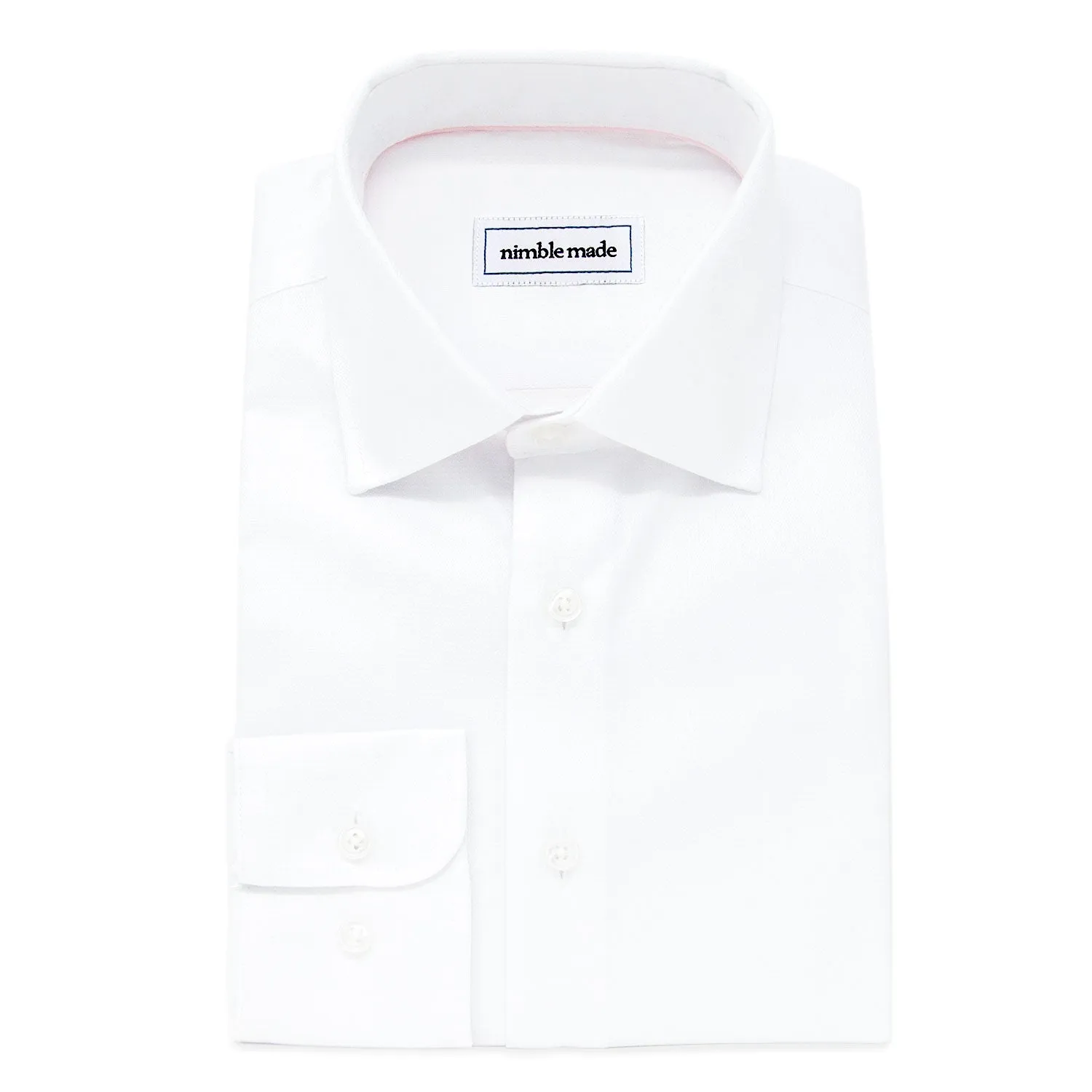 White Button Up Collar Dress Shirt | The Bai