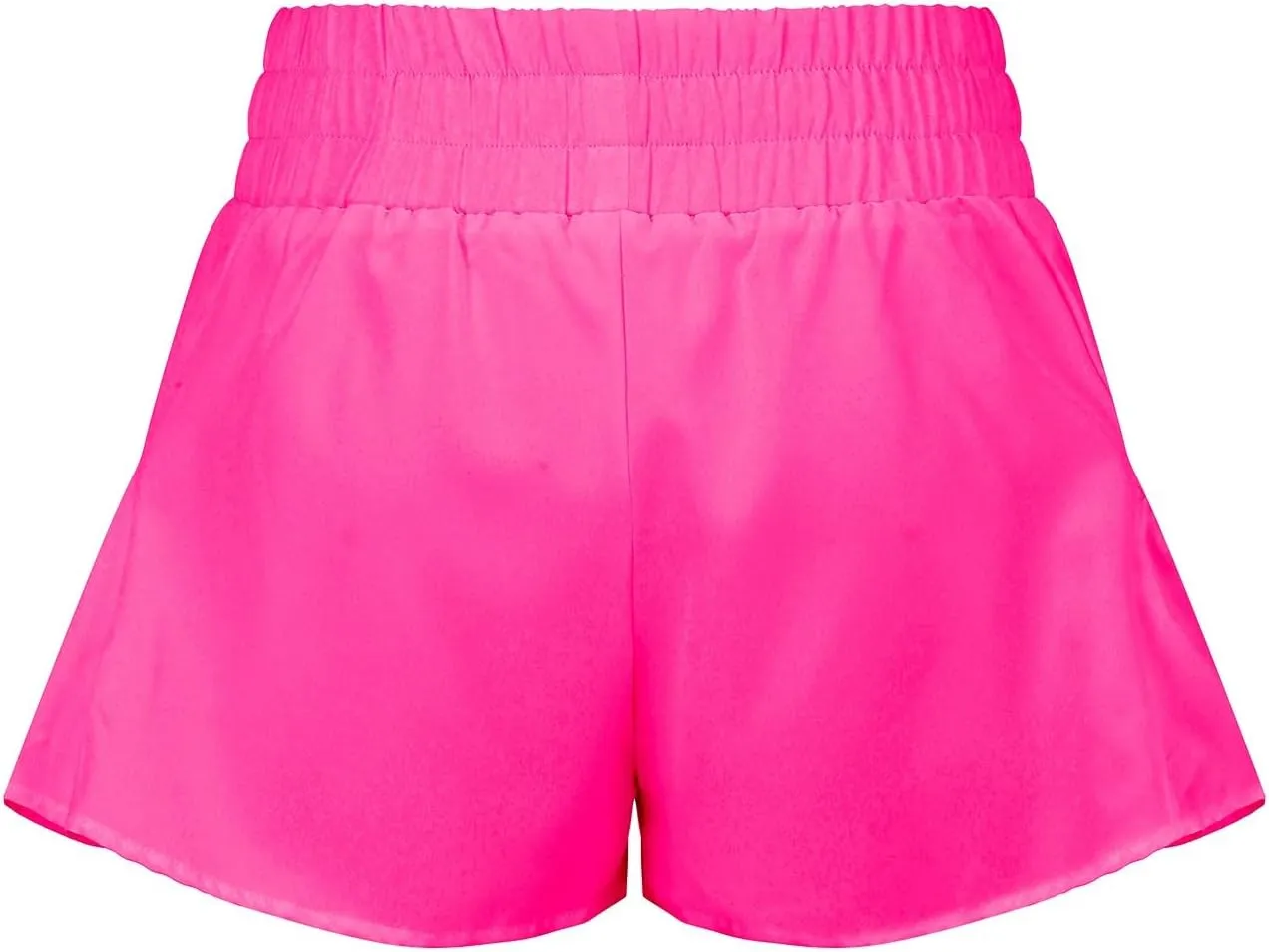 Womens Track Shorts Elastic High Waisted Running Sports Sweat Shorts with Pockets Workout Athletic Lounge Flounce Short Pants