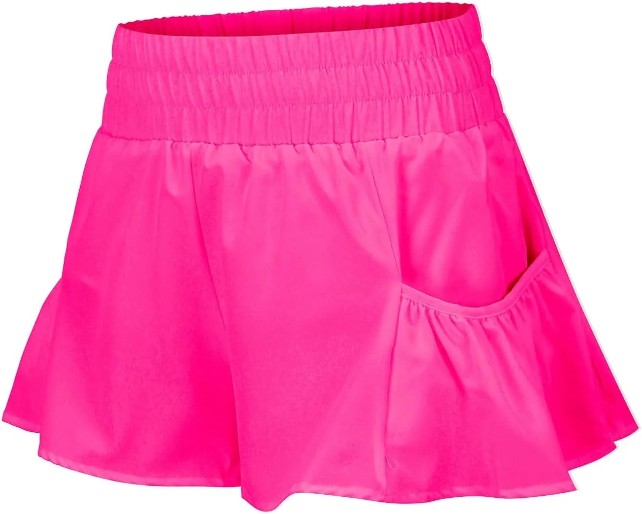 Womens Track Shorts Elastic High Waisted Running Sports Sweat Shorts with Pockets Workout Athletic Lounge Flounce Short Pants