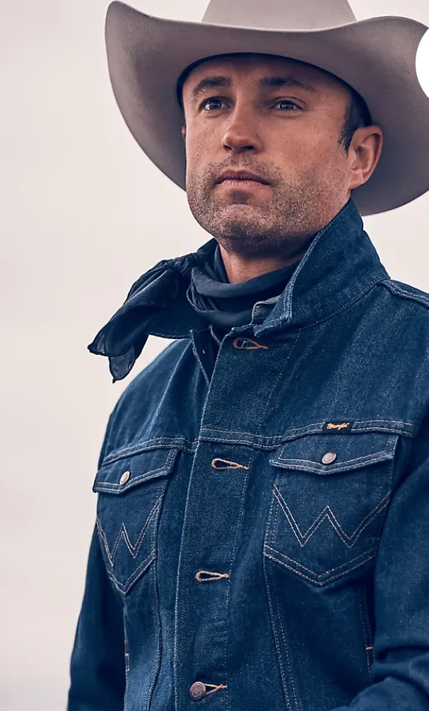 WRANGLER COWBOY CUT UNLINED DENIM JACKET STYLE 74145PW