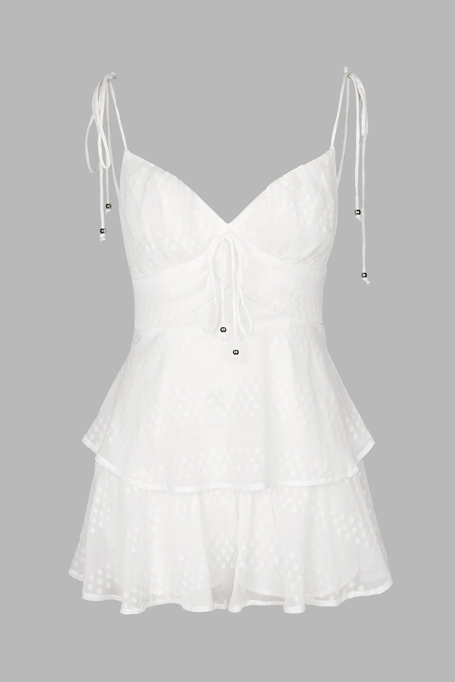 X Madison Yours Forever Ruffled Cami Romper