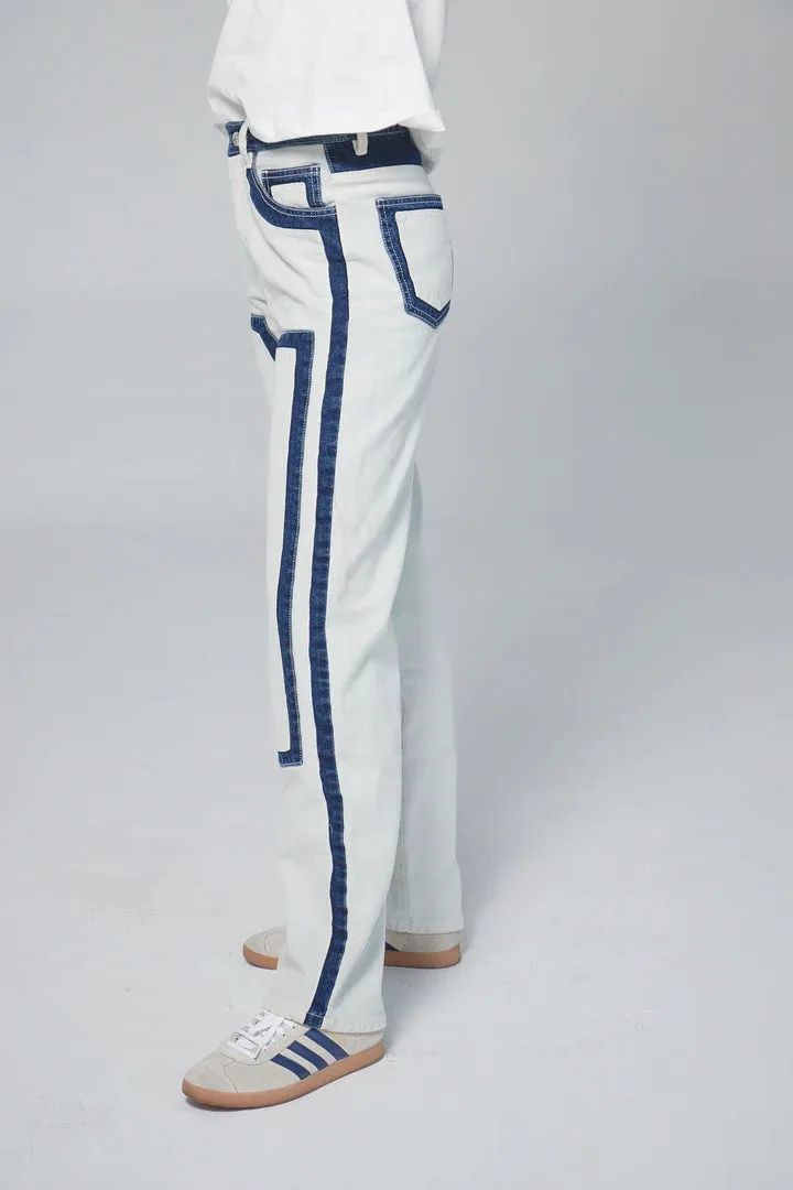Zereno - Dual Reality JEANS: Blue Contrast Blue